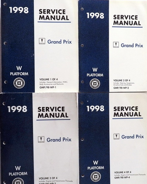 1998 Pontiac Grand Prix Service Manual Volume 1, 2, 3, 4