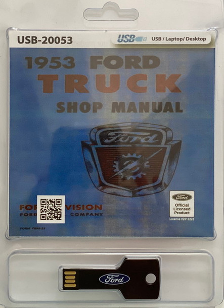 1953 Ford Truck Shop Manual USB Thumb Drive