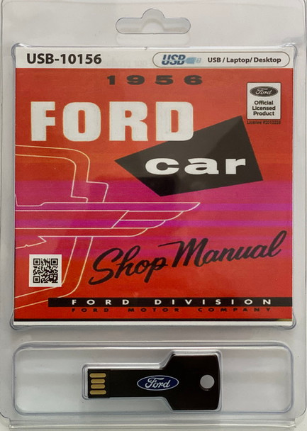 1956 Ford Car and Thunderbird Factory Shop Service Manual on USB