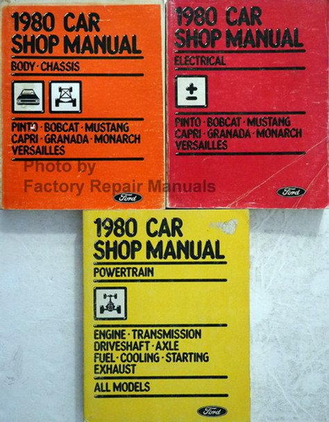 1980 Ford Mustang, Granada & Pinto / Mercury Bobcat, Monarch & Capri / Lincoln Versailles Service Manuals