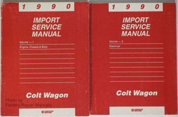 1990 Dodge Plymouth Colt Wagon Factory Service Manual Set - Original Shop Repair