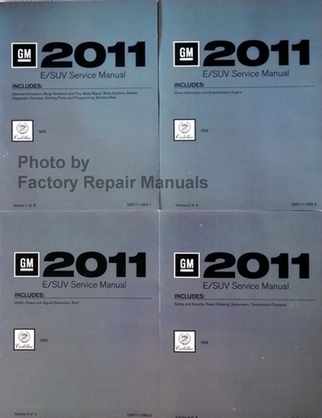 2011 Cadillac SRX Factory Service Manual Volume 1, 2, 3, 4