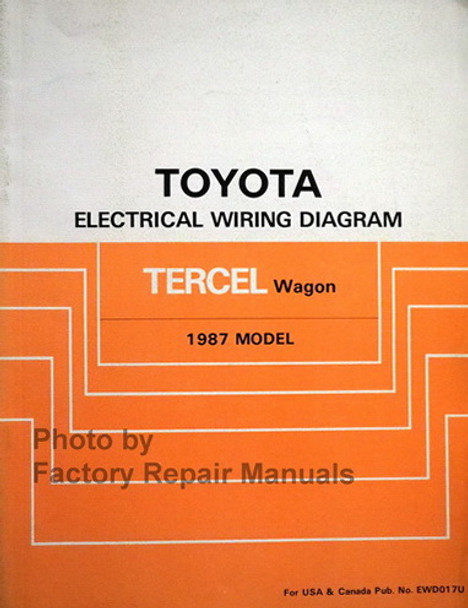 1987 Toyota Tercel Wagon Electrical Wiring Diagrams