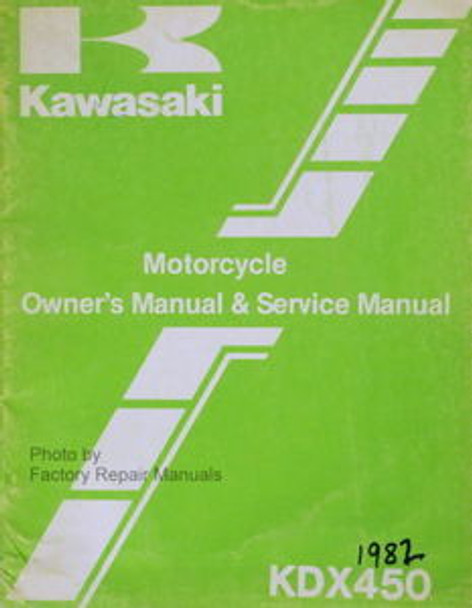 1982 Kawasaki KDX450-A1 KDX 450 Owners Service Manual - Original Shop Repair