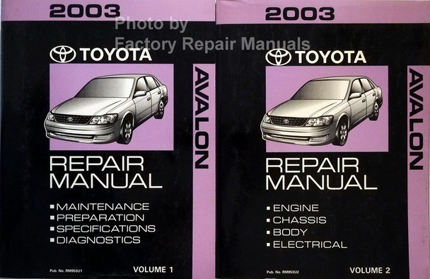 2003 Toyota Avalon Repair Manual Volume 1, 2