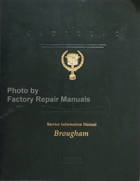  1991 1992 Cadillac Brougham Service Information Manual 