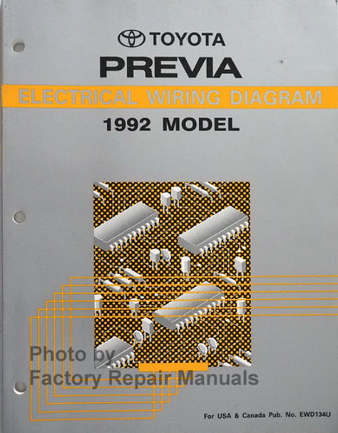 1992 Toyota Previa Electrical Wiring Diagrams