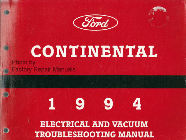 1994 Lincoln Continental Electrical Vacuum & Troubleshooting Manual