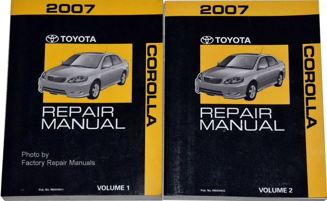 2007 Toyota Corolla Factory Service Manual Set Shop Repair - Factory ...