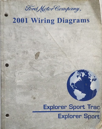 2001 Ford Explorer Sport Trac and Explorer Sport Electrical Wiring Diagrams Manual - Factory Repair Manuals For Electric Truck Seats Factory Repair Manuals