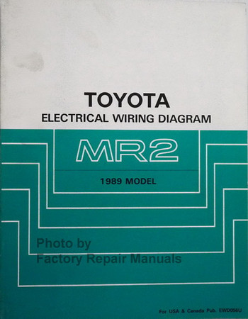 1989 Toyota MR2 Electrical Wiring Diagrams Original Factory Manual