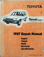 1987 Toyota Tercel Wagon Repair Manual