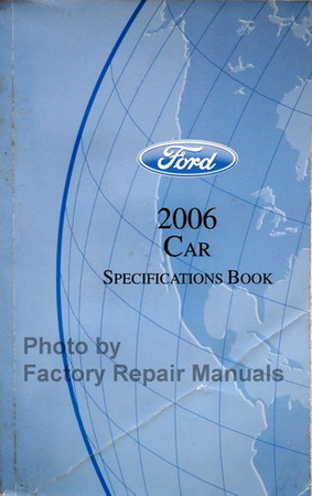 2006 Ford Lincoln Mercury Car Service Specifications Book - Factory ...