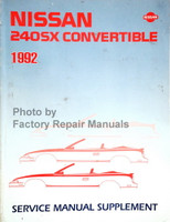 1992 Nissan 240SX Convertible Factory Service Manual Supplement