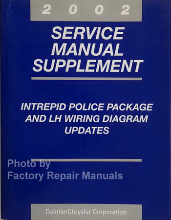 2002 Dodge Intrepid Police Package Shop Service Manual Supplement and