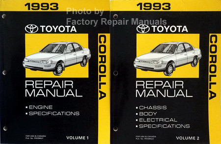 1993 Toyota Corolla Factory Service Manual Set Original Shop Repair