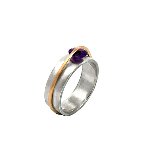 Tension Set Band Ring Extended Viewing