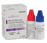 Glucose Control Solution McKesson Quintet AC Blood Glucose Testing (2) 4 mL Vials Normal / High