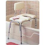 Carex Deluxe Vinyl Padded Transfer Bench with Cut Out and Co 447573698