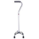 Quad Cane Aluminum 28 to 37 Inch Silver