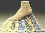 Slipper Socks Care-Steps Adult Large Tan Above the Ankle