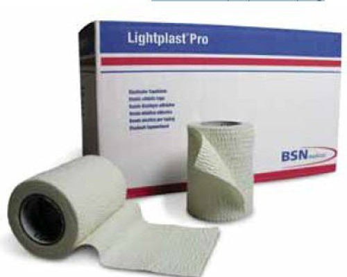 Elastic Adhesive Bandage Lightplast Pro 1 Inch X 5 Yard Standard Compression No Closure White NonSterile