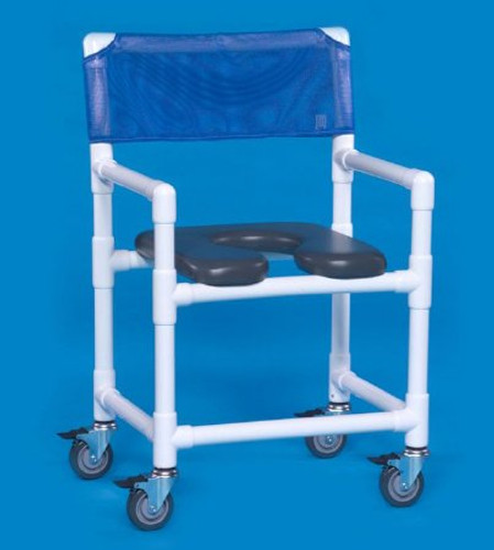 healthline pvc shower commode chair
