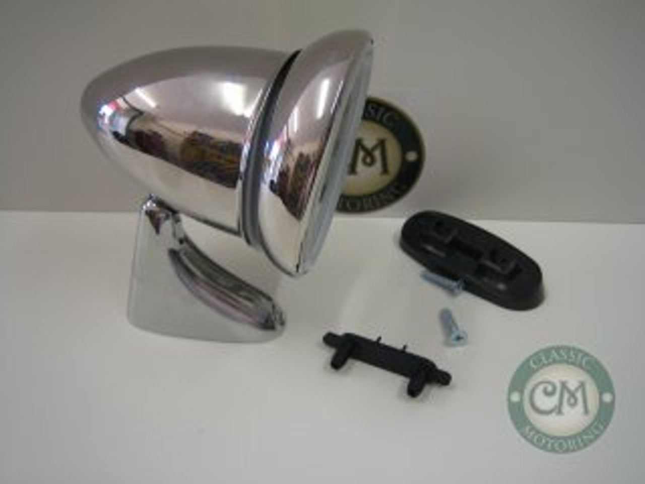 Bullet Mirror (Stainless Steel) - Long Arm, Left Hand