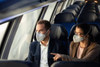 Man and women wearing Drager X-plore 1730 FFP3 Unvalved Respirator Mask