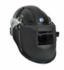 Rear view of the Gentex Pureflo PF3000 Hard Hat PAPR Welding Visor in Black, displaying the adjustable headband and secure fit design for maximum safety