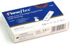 An image showcasing the Flowflex COVID-19 Rapid Antigen Self Test, presented against a clean, white background. The box, predominantly blue with white accents, prominently displays the Flowflex logo and the words "COVID-19 Rapid Antigen Test," making it easily identifiable for individuals looking to purchase a dependable self-testing option.