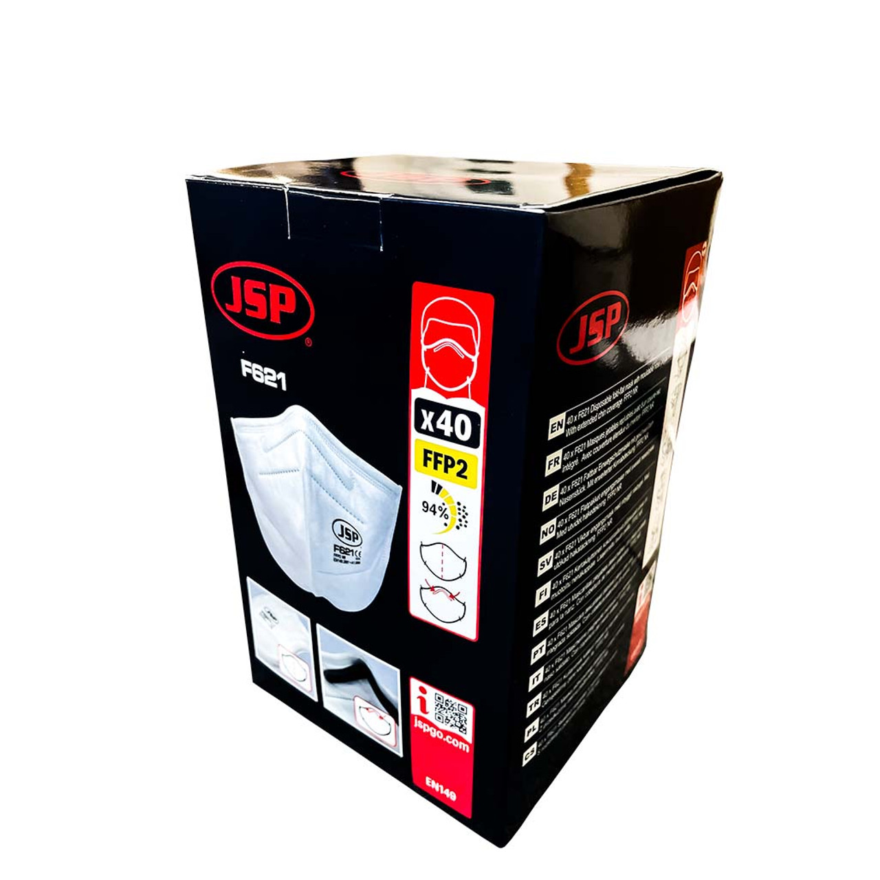 Box of 40 JSP Disposable Fold Flat FFP2 Mask F621 - (BGV120-000-Q00)