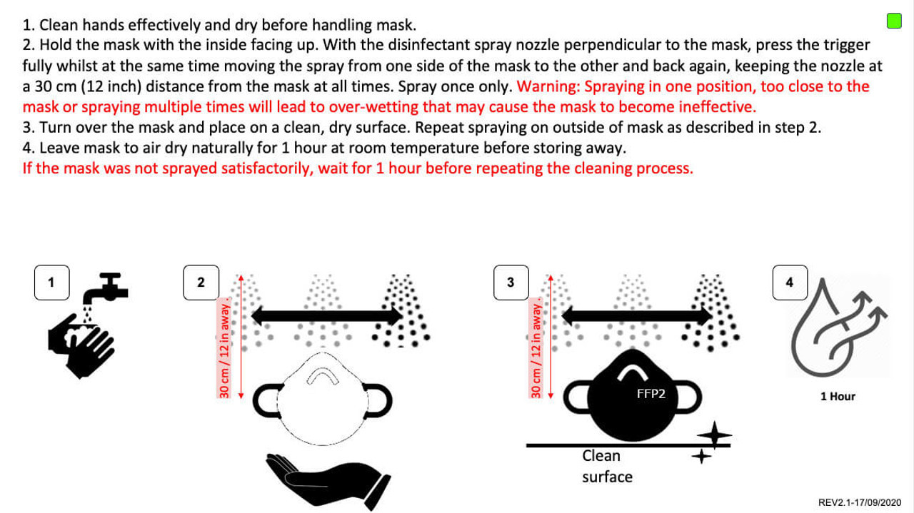 Versarien FFP2 Graphene Protective Reusable Face Mask Pack - featuring Nanane™ and Polygrene™ Third Diagram