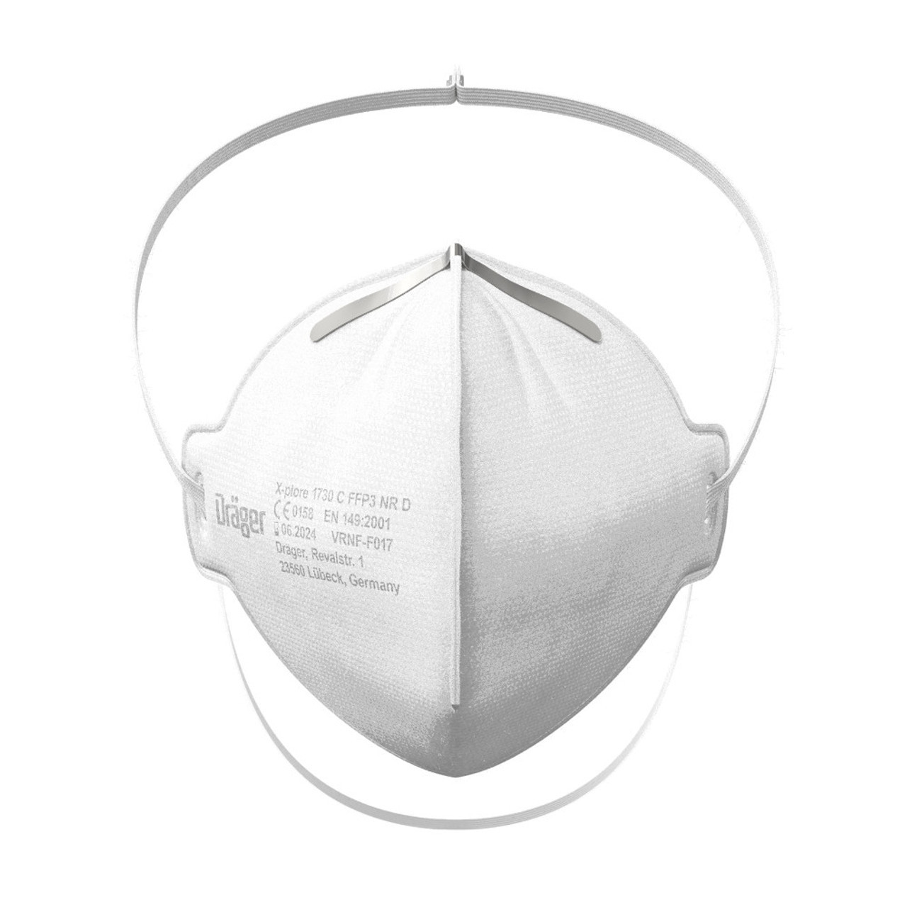 Front of the Drager X-plore 1730 FFP3 Unvalved Respirator Mask