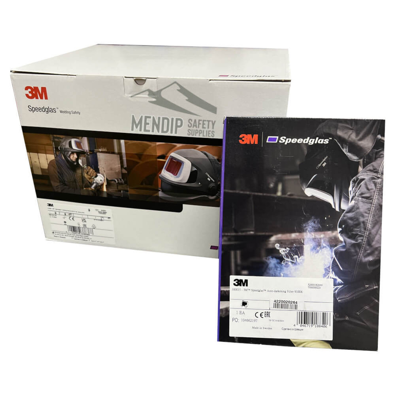 Box of 3M Speedglas 9100FX Helmet and 9100X Filter