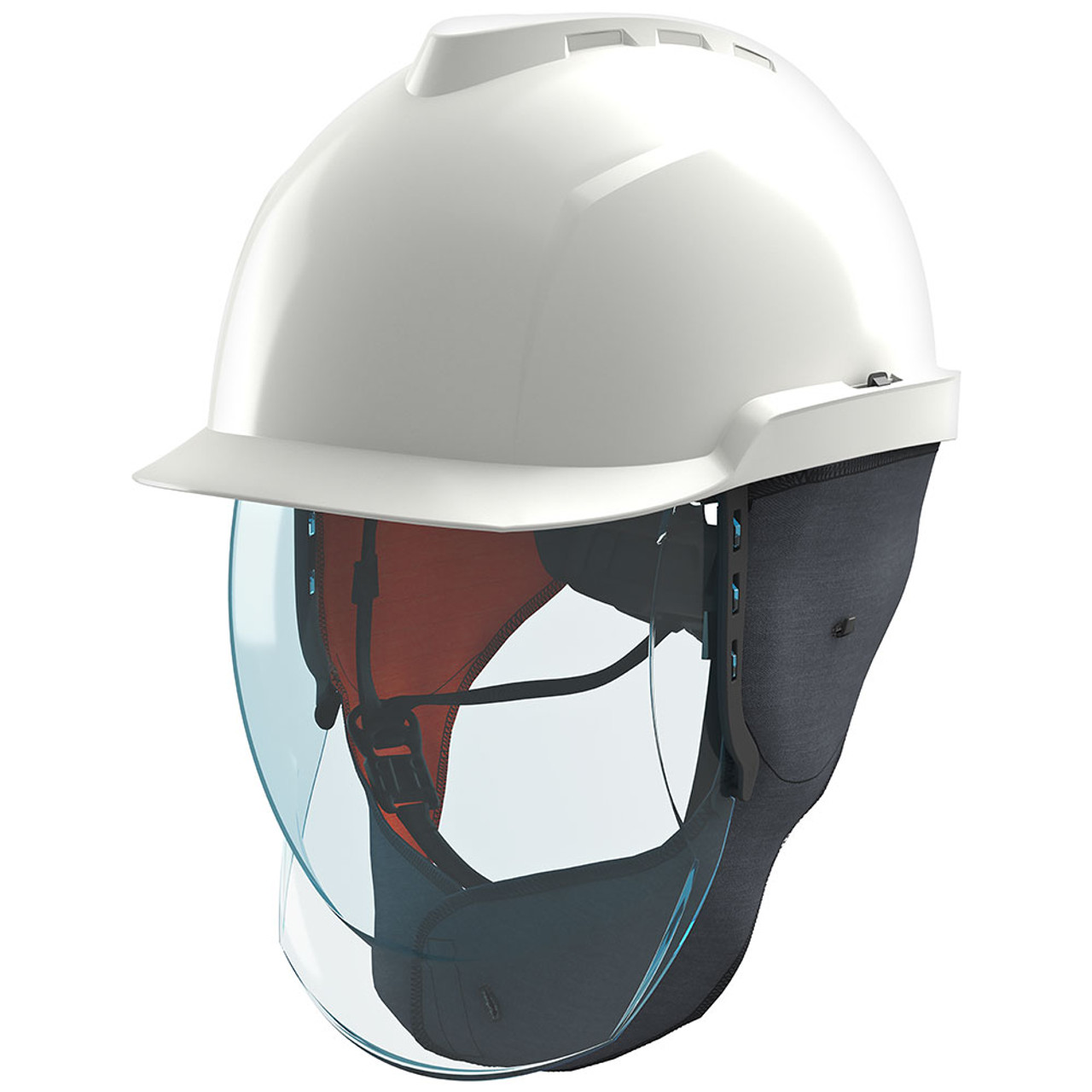 V-gard 950 Class 2 Electrician Helmet Set White