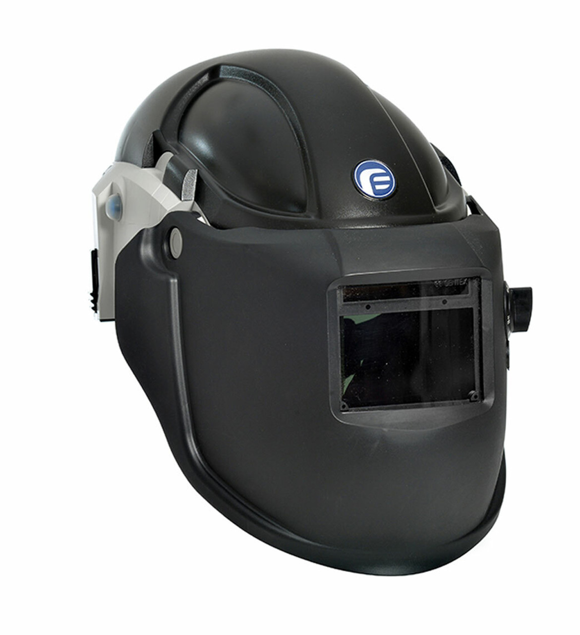 Rear view of the Gentex Pureflo PF3000 Hard Hat PAPR Welding Visor in Black, displaying the adjustable headband and secure fit design for maximum safety