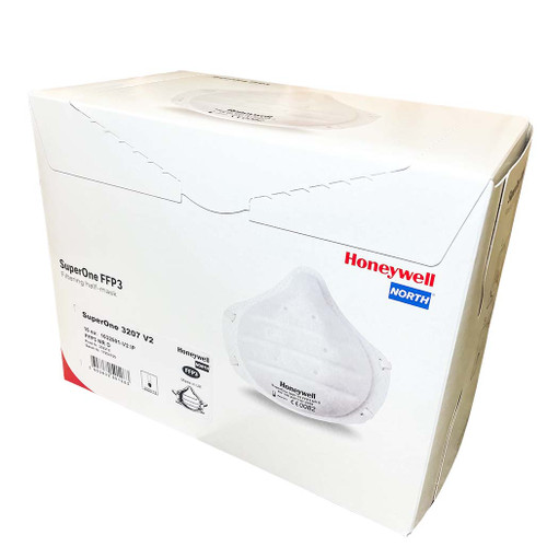 Box of 16 Honeywell SuperOne 3207 FFP3 Unvalved Face Mask Respirator