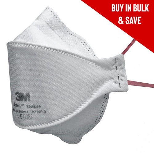 3M 1863+ FFP3 Type IIR Unvalved Face Mask
