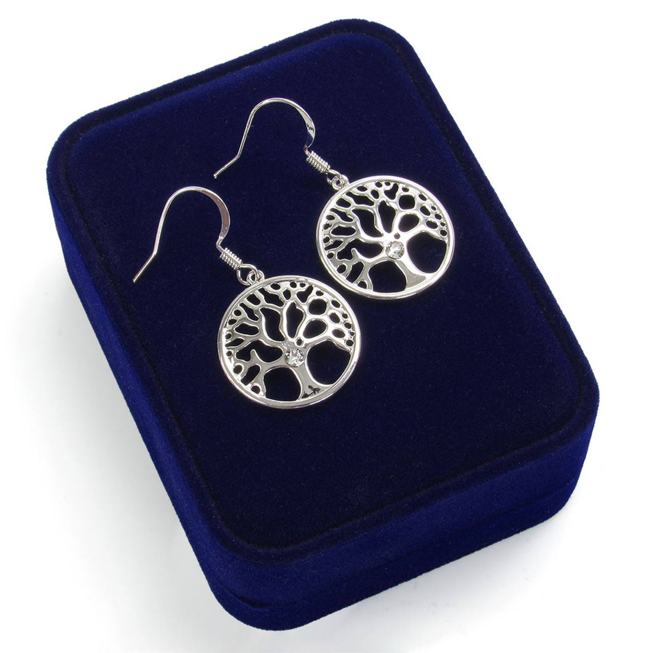 Tree of Life Earrings with Crystals from Swarovski ®