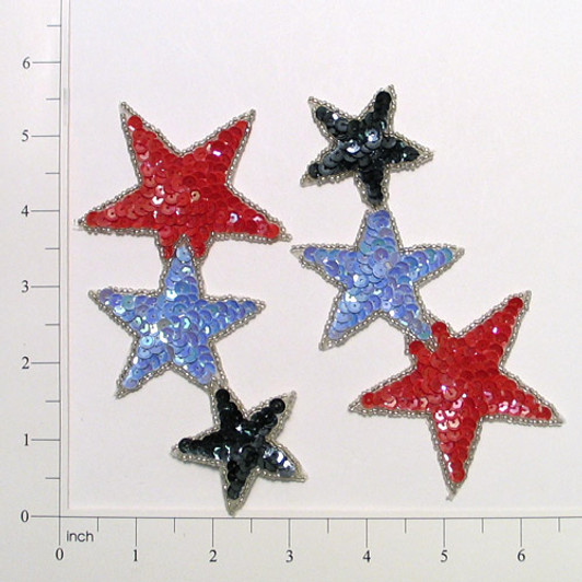 Sequined Star Patches For Men Sequined Sew On Star Stickers - Temu