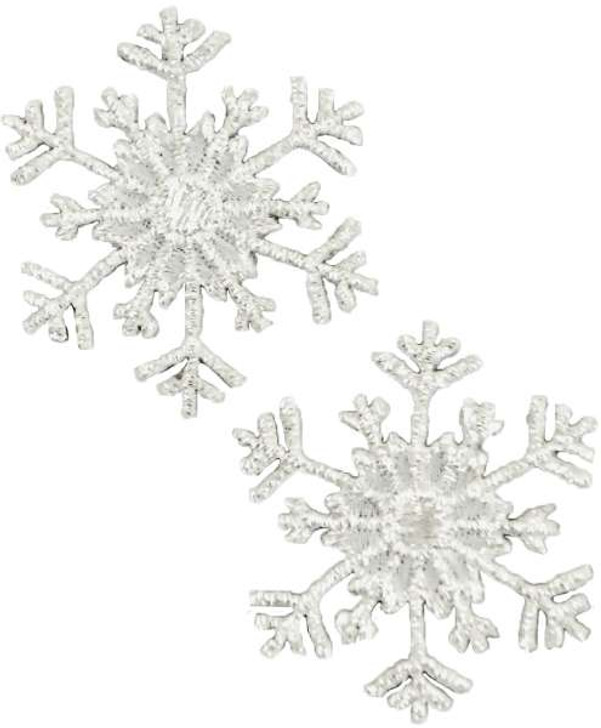 Christmas Medium Branch Snowflake Iron-on Applique/Patch Pack of 2