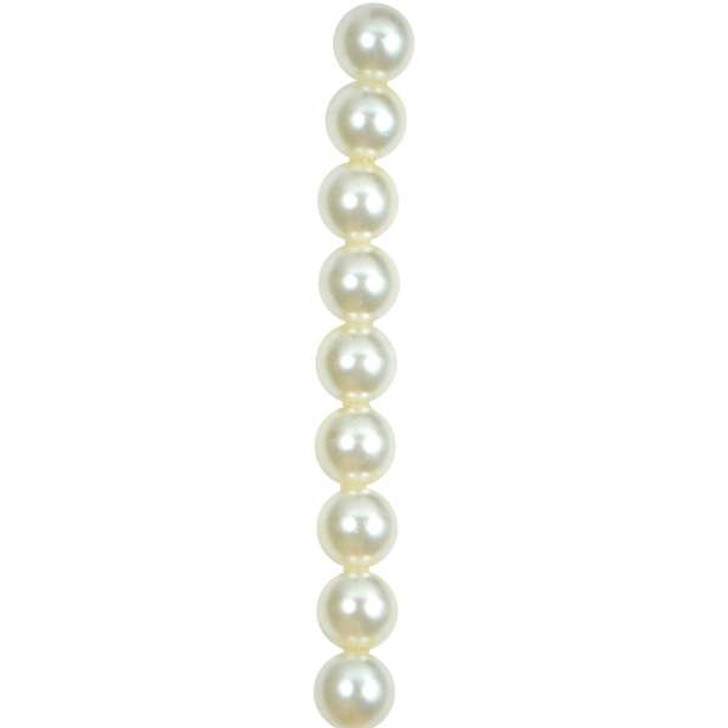 Round Pearl Glass Beads Pack of 55 