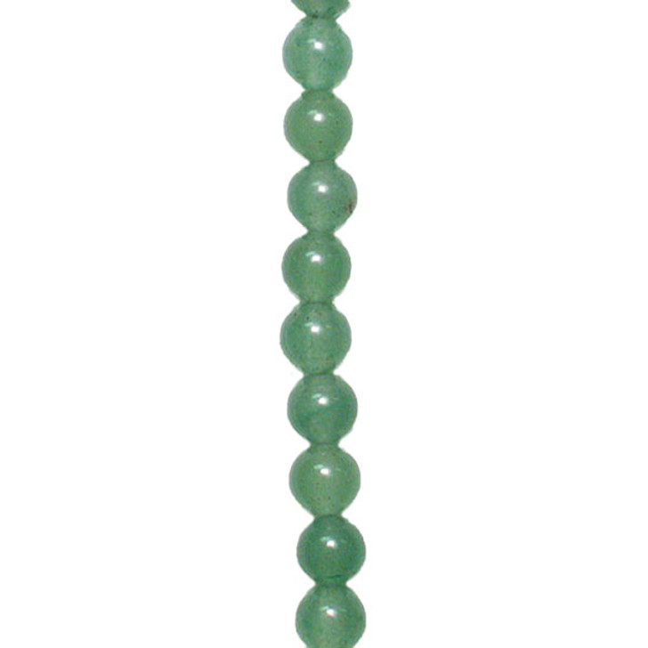 6mm x 6mm Green Aventurine Round Beads 8 Inch Strand