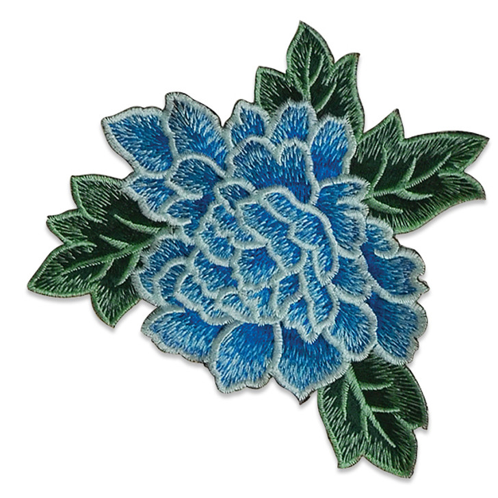 Expo International Chante Iron on Embroidered Flower Patches/Appliques, Purple