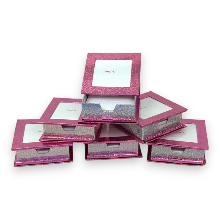 Value Pack of 12 Frame Box With paper Tray - Pink/Silver  