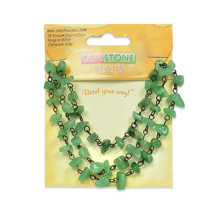 New Jade Chain with Chips - 18" Strand 
