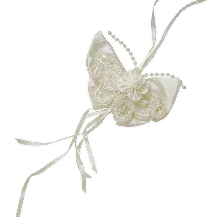 Vintage Bridal Satin Flower Ornament Applique