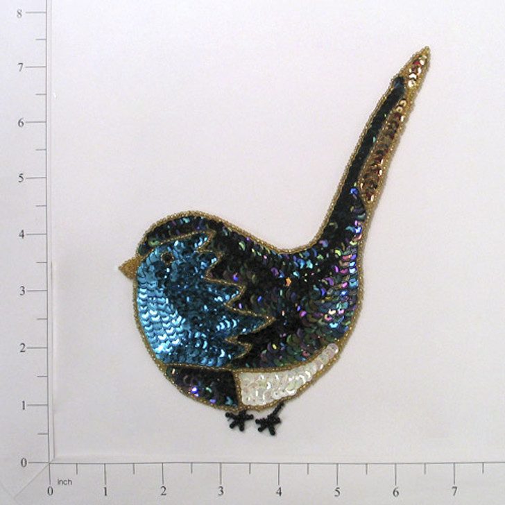 Blue Bird Sequin Applique/Patch
