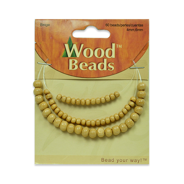 Round Wood Beads Pack of 60 